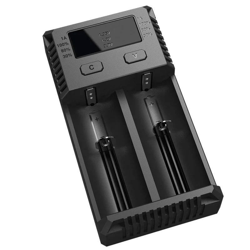 NiteCore Ladegerät Intellicharge i2 mit 2 Ladeschächten NEW NC-i2