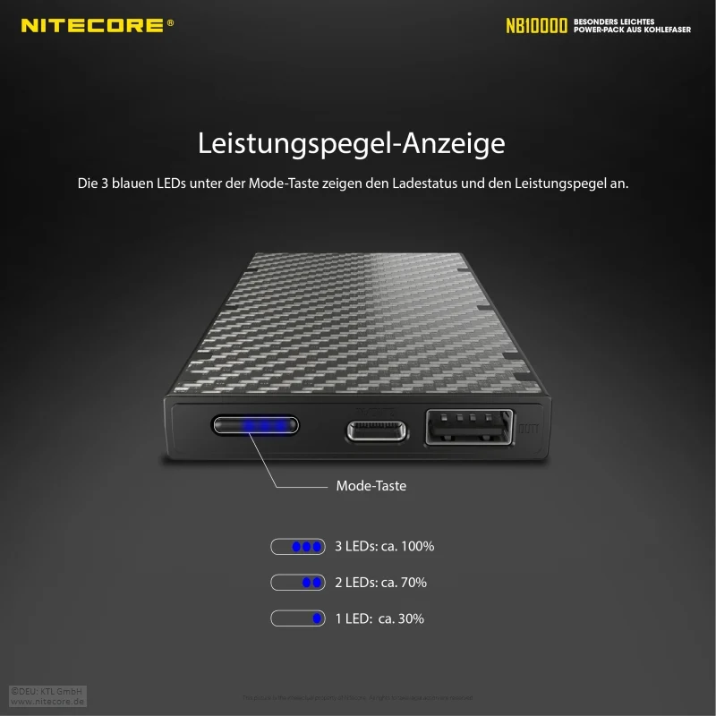 Nitecore Powerbank NB10000 - 10000mAh