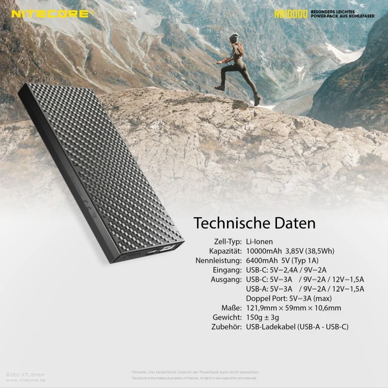 Nitecore Powerbank NB10000 - 10000mAh