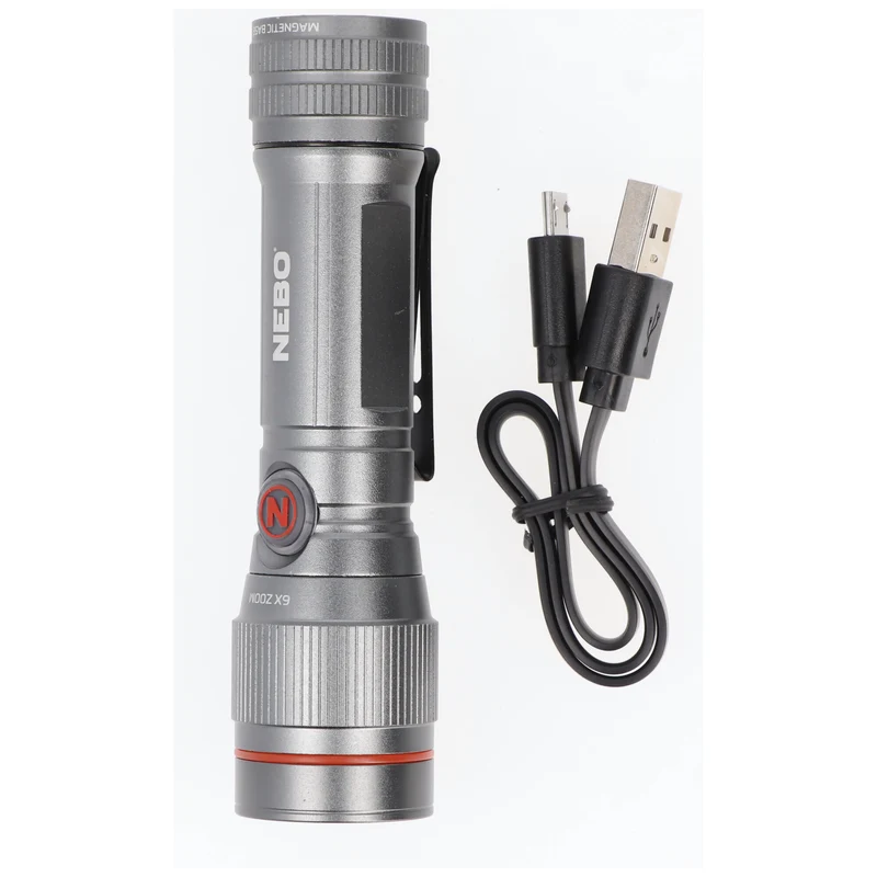 NEBO LED Taschenlampe 450 FLEX mit bis zu 450lm und 237m Leuchtweite integrierter Li-ion Akku 3,7V 600mAh