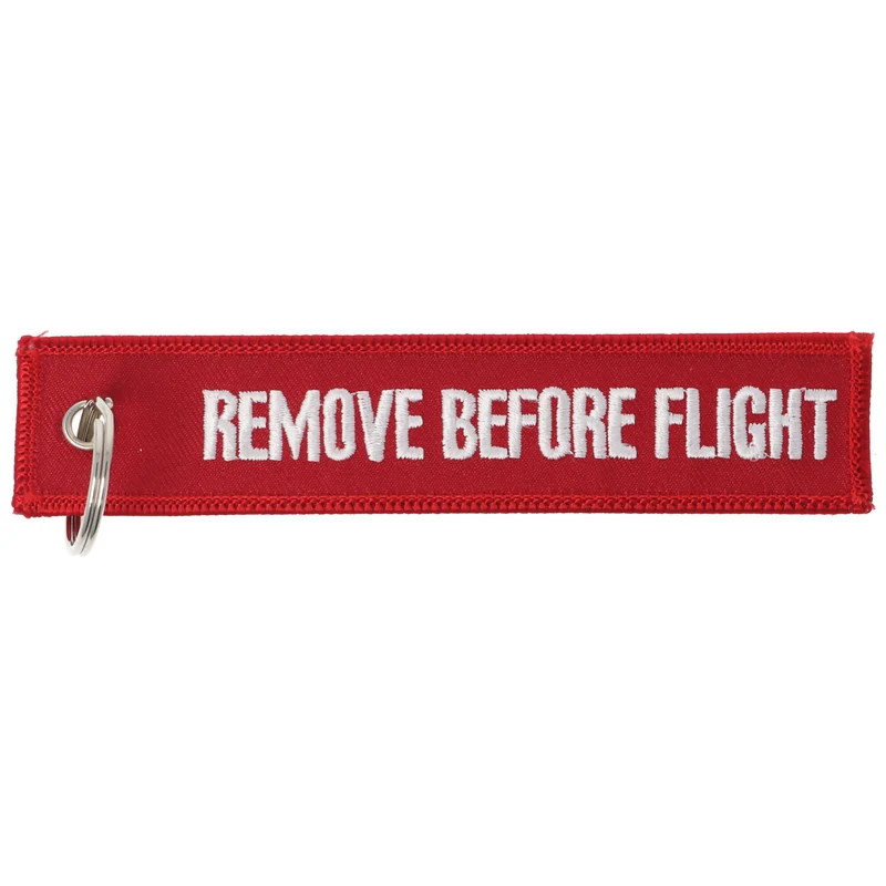 AccuCell Anhänger mit Schriftzug Remove before flight ca. 13 x 2,8 cm