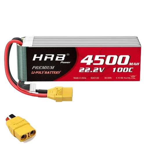 HRB Premium Line 6S 4500mAh 22.2V 100C XT90 LiPo Akku