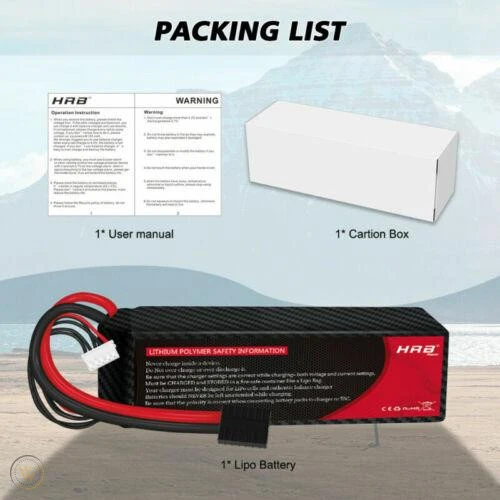 HRB 4S 9500mAh 14,8V 120C TRX LiPo Akku