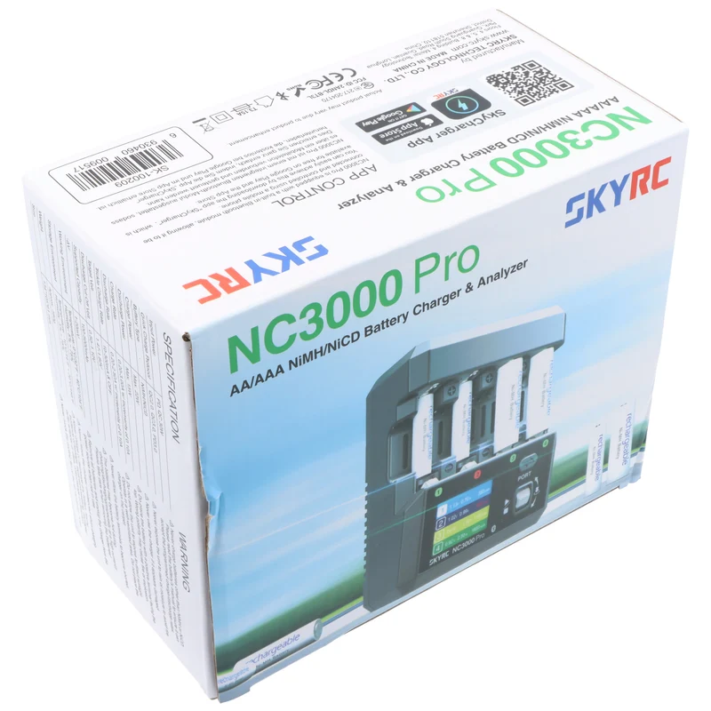 SkyRC NC3000 Pro intelligentes Ladegerät mit Analyse-Funktion für NiMH/NiCD Akkus der Größe AA, AAA