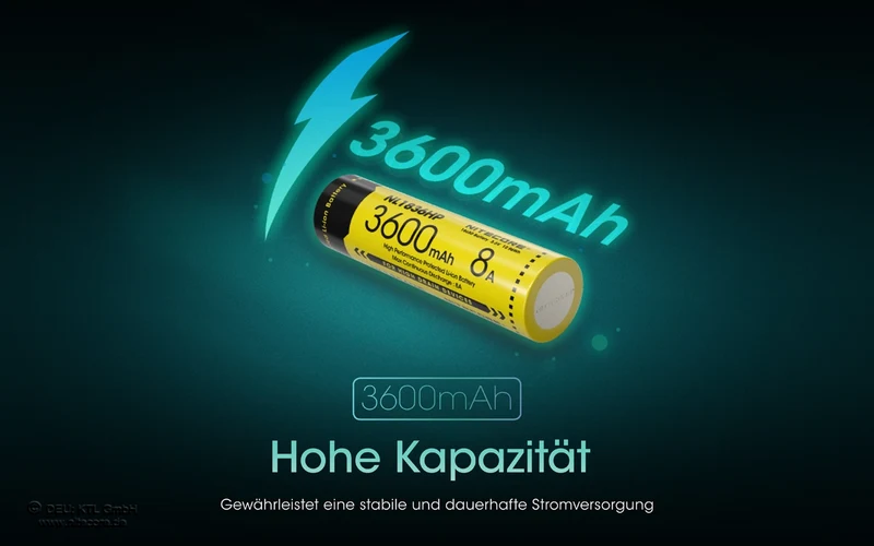 Nitecore Li-Ion Akku 18650 - 3600mAh - NL1836HP