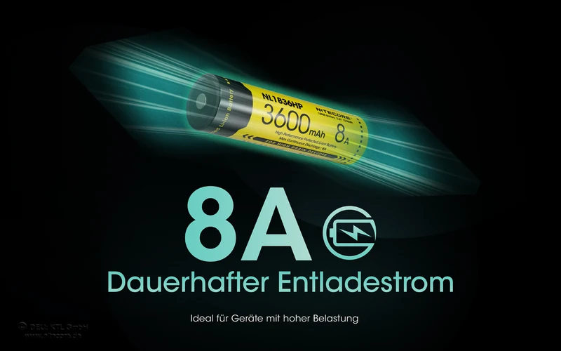 Nitecore Li-Ion Akku 18650 - 3600mAh - NL1836HP