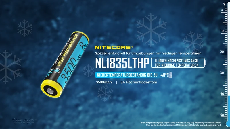 Nitecore Li-Ion Akku Typ 18650 - 3500mAh LTHP, Low Temperature