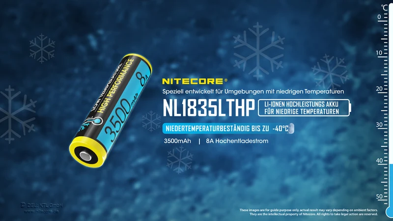 Nitecore Li-Ion Akku Typ 18650 - 3500mAh LTHP, Low Temperature