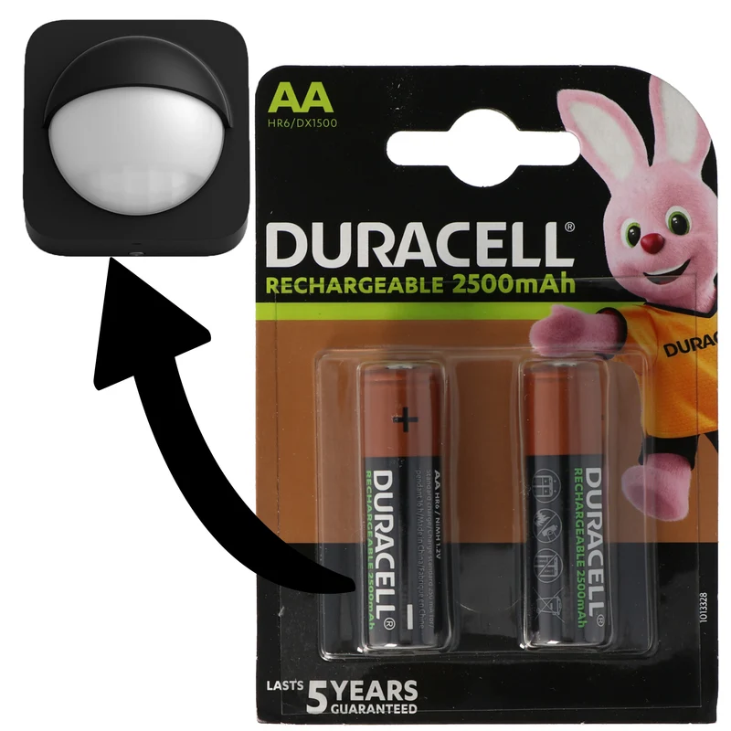 Duracell Akku passend für Philips HUE Motion Outdoor Sensor 2x Duracell 2500mAh Mignon AA