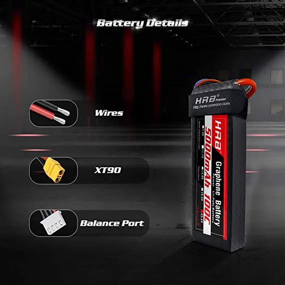 HRB 6S 5000mAh 22.2V 100C XT90 Graphene