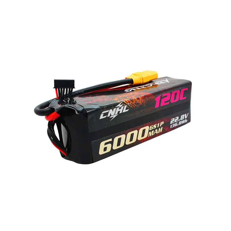 CNHL Racing Series LiHV 6000mAh 22,8 V 6S Lipo-Akku 120C mit XT90-Stecker