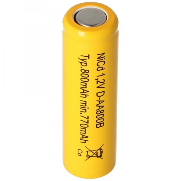 AccuCell Flat Top NiCd Akku 1,2V 600, 700, 770-800mAh Mignon AA ohne Lötfahne