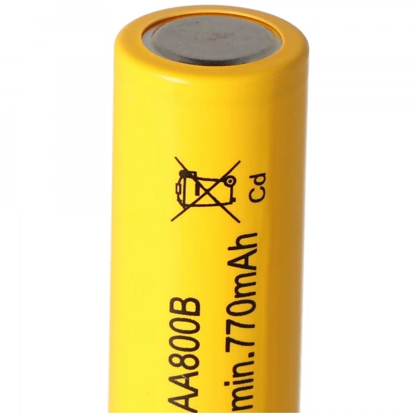 AccuCell Flat Top NiCd Akku 1,2V 600, 700, 770-800mAh Mignon AA ohne Lötfahne