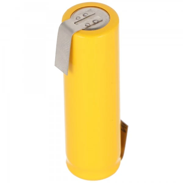 AccuCell Flat Top NiCd Mignon Akku 1,2V 600mAh AA Lötfahne Z-Form, für Notstrombeleuchtung etc.