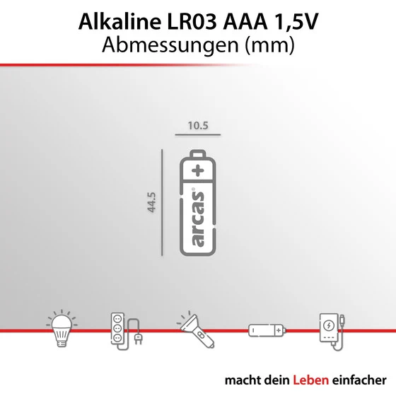 Arcas Sparpack 32+4free Alkaline LR03 Micro AAA 1,5V