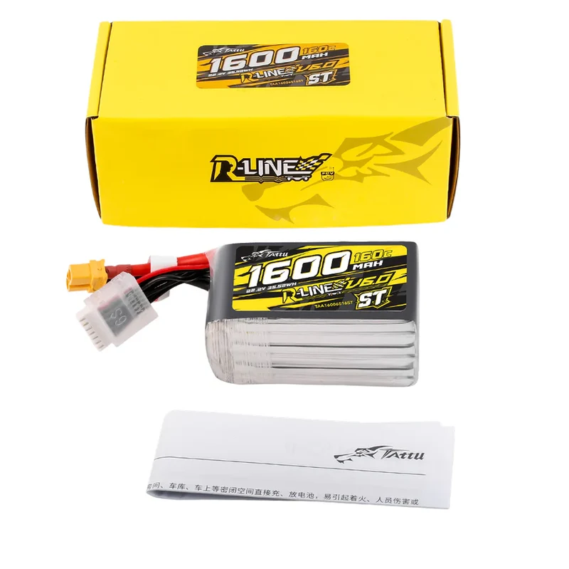 Tattu R-Line V6 1600mAh 6S 160C ST LiPo-Akku mit XT60
