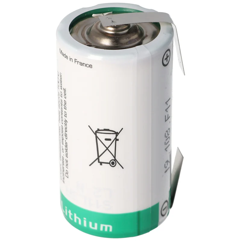 SAFT LS26500 Lithium Batterie Li-SOCI2, C-Size mit Lötfahne U-Form