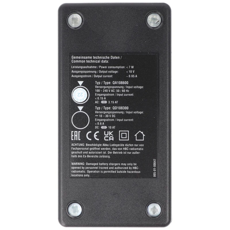 HBC Radiomatic Original-Ladegerät HBC QA108600 passend für HBC BA223000
