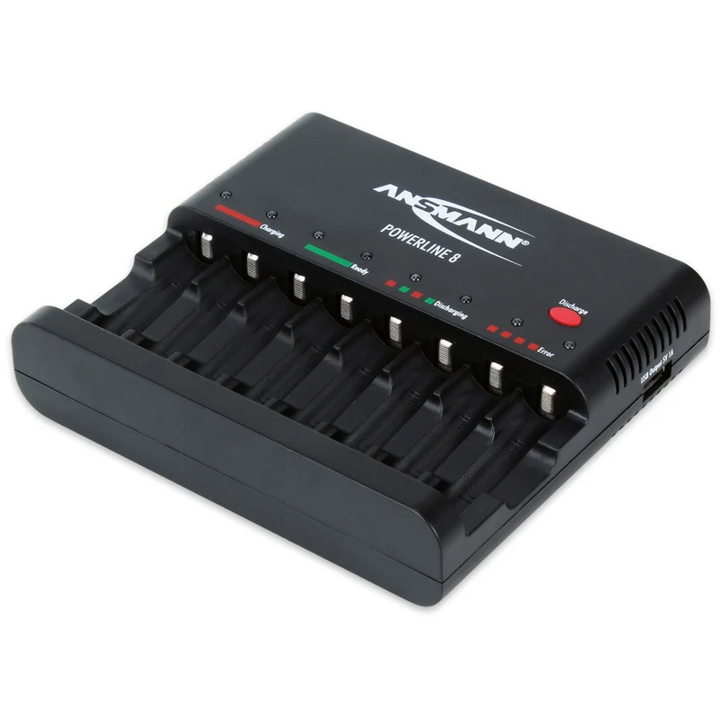 Panasonic eneloop Standard HR-3UTGB 8 Stück AA Mignon Akkus und Ansmann Powerline 8 Ladegerät