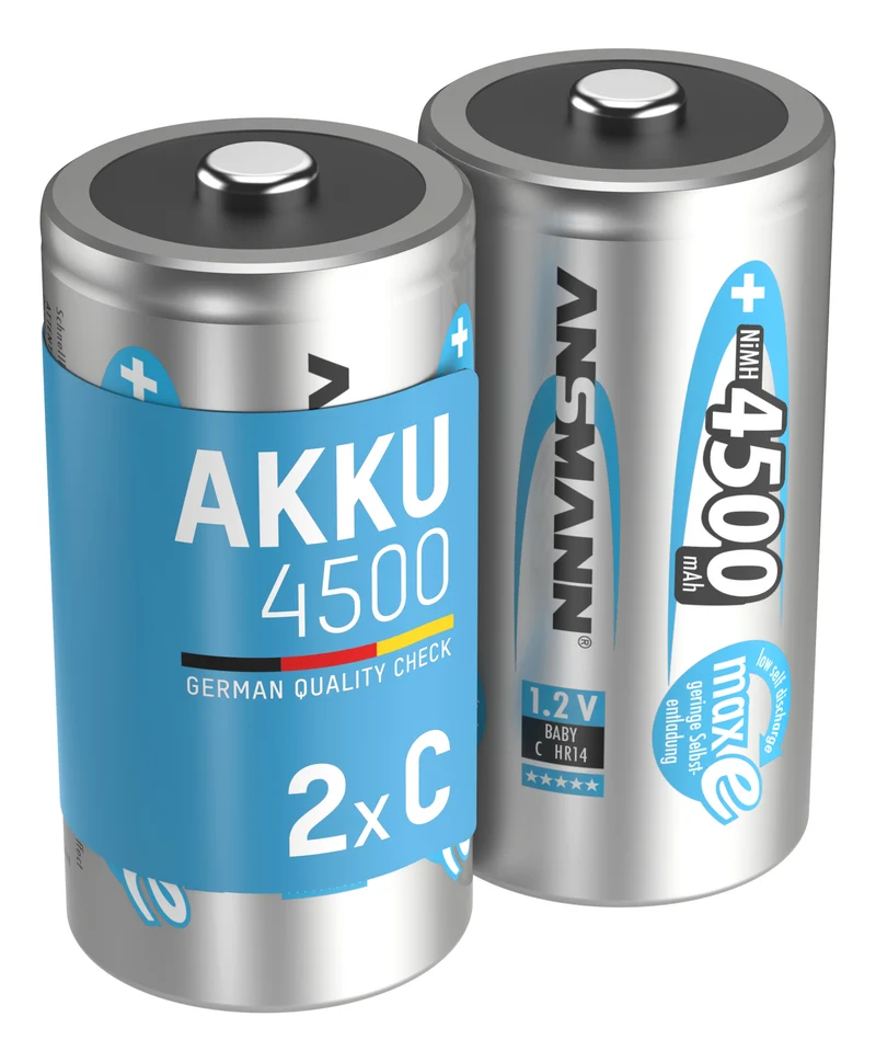Ansmann maxE Baby C LR14 4500mAh NiMH Akku im 2er Blister