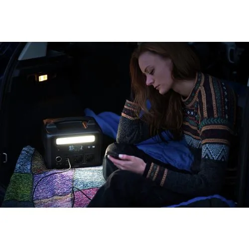 Ansmann Powerstation PS600AC 600W, 640Wh Powerstation, LiFePO4 Akku, integrierte LED-Lampe