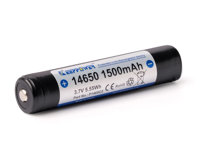 Keeppower 14650 Li-Ion-Akku 1500mAh¹ 3,6V - 3,7V – PCB² geschützt