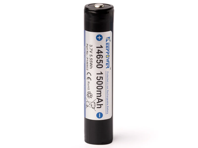 Keeppower 14650 Li-Ion-Akku 1500mAh¹ 3,6V - 3,7V – PCB² geschützt