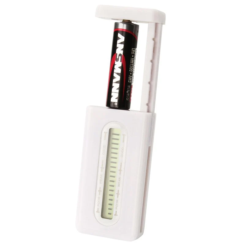 Ansmann Akku und Batterien Aufbewahrungs-Box für bis zu 24x AA, 16x AAA, 4x 9V, inklusive Tester