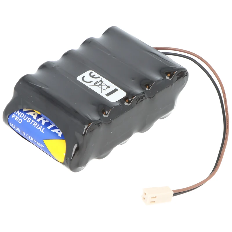Varta Ersatzbatteriepack für ACO Quantrix-KV 3.0 AlMn 15V 2970mAh F2x5 Mignon AA mit 150mm Kabel und PS2 Stecker