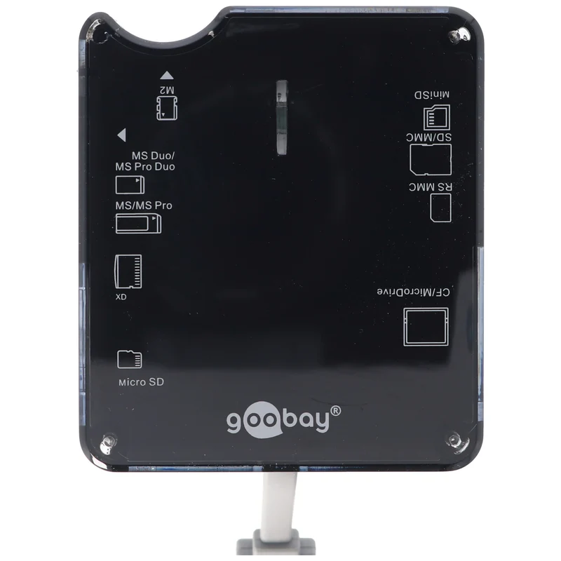 Goobay Cardreader All in 1 externes Kartenlesegerät USB 2.0 Hi-Speed 6 Kartenschächte