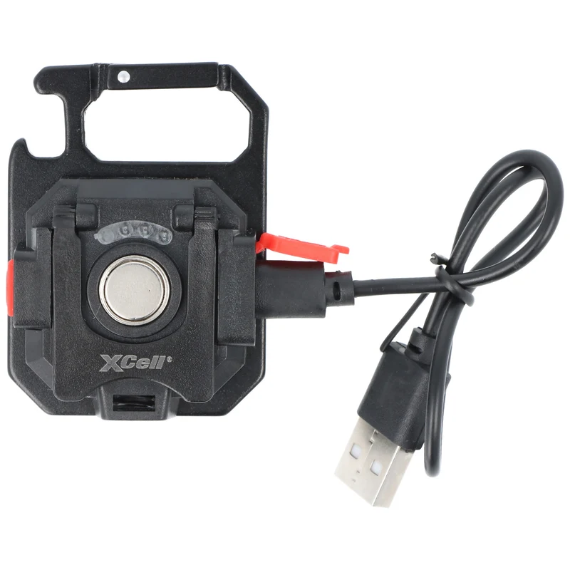 XCell Akku LED-Leuchte Square mit bis zu 1000 Lumen Helligkeit, Mini Leuchte, wiederaufladbar, 3-farbige COB-LED