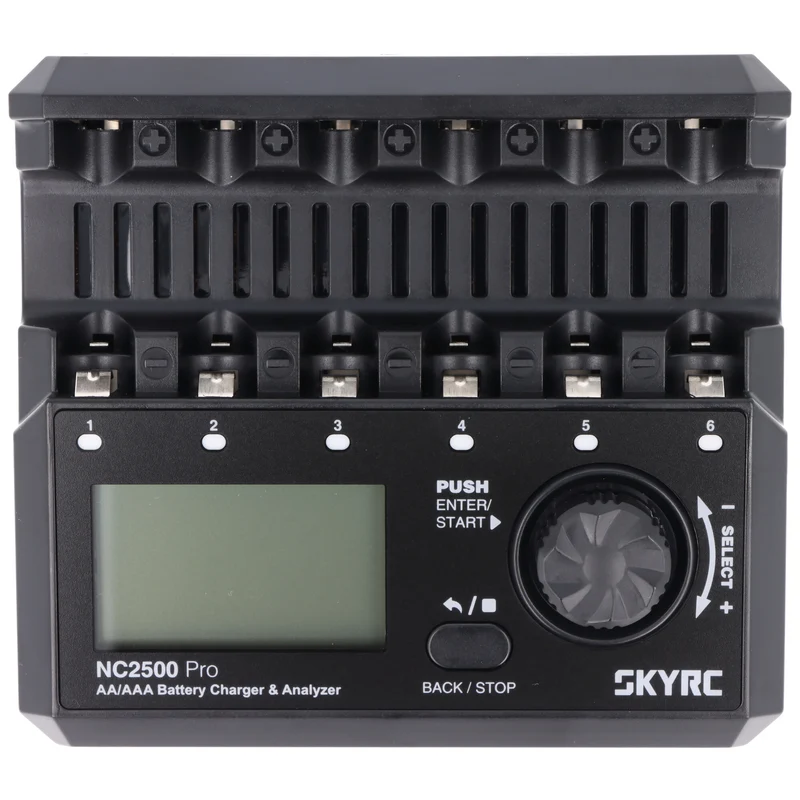 SkyRC NC2500 Pro intelligentes Ladegerät mit Analyse-Funktion für NiMH/NiCD Akkus der Größe AA, AAA