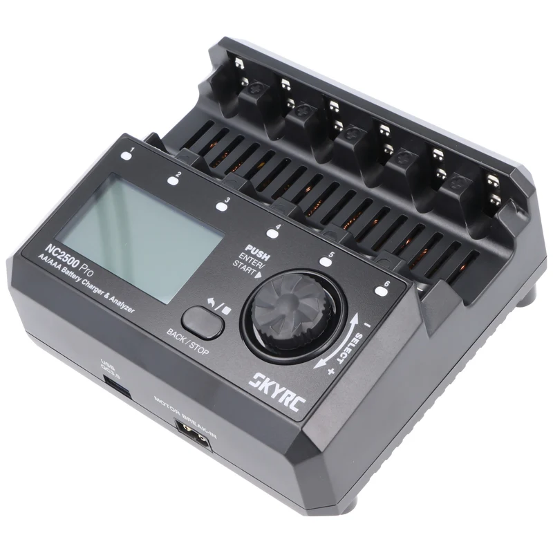 SkyRC NC2500 Pro intelligentes Ladegerät mit Analyse-Funktion für NiMH/NiCD Akkus der Größe AA, AAA