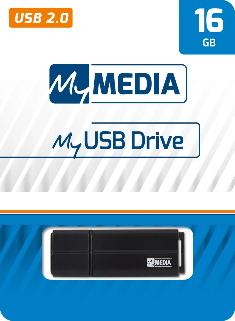 Mymedia USB 2.0 Stick 64GB, schwarz Retail-Blister