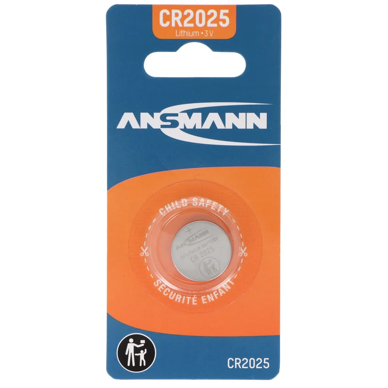 Ansmann Lithium Knopfzelle CR2025, 3 Volt