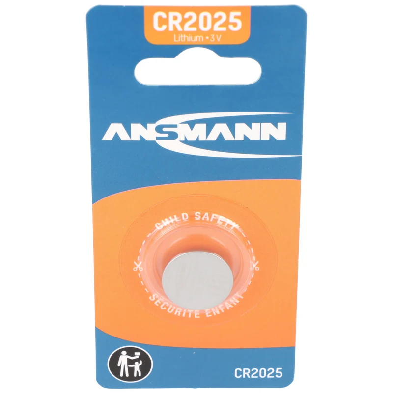 Ansmann Lithium Knopfzelle CR2025, 3 Volt