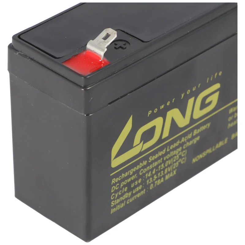 Kung Long WP2.6-12 F1 Blei-Vlies-Akku, 12Volt, 2,6Ah mit 4,8mm Faston Anschluss