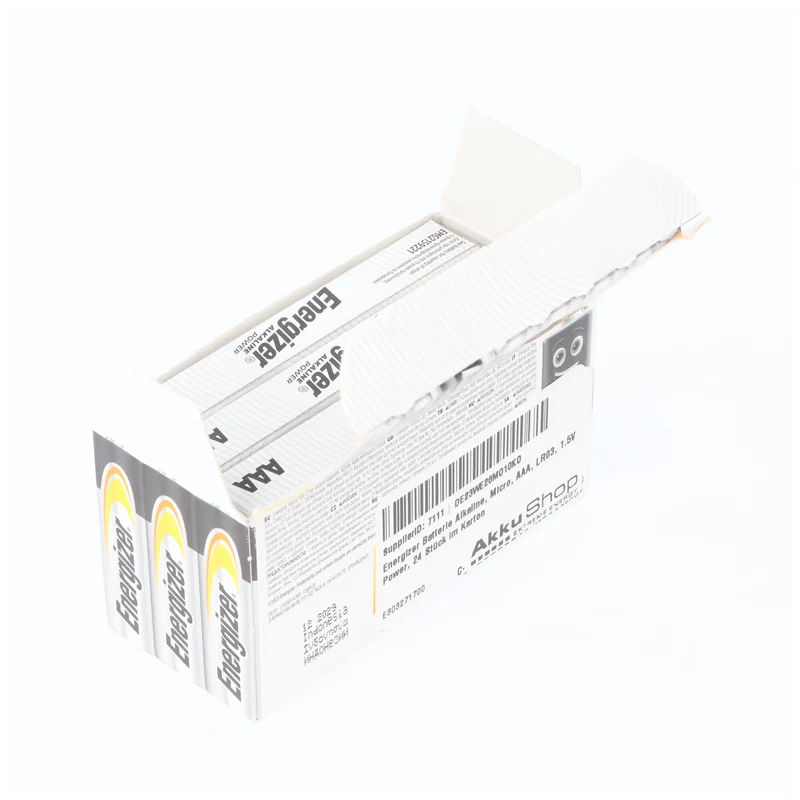 Energizer Batterie Alkaline, Micro, AAA, LR03, 1.5V Power, 24 Stück im Karton