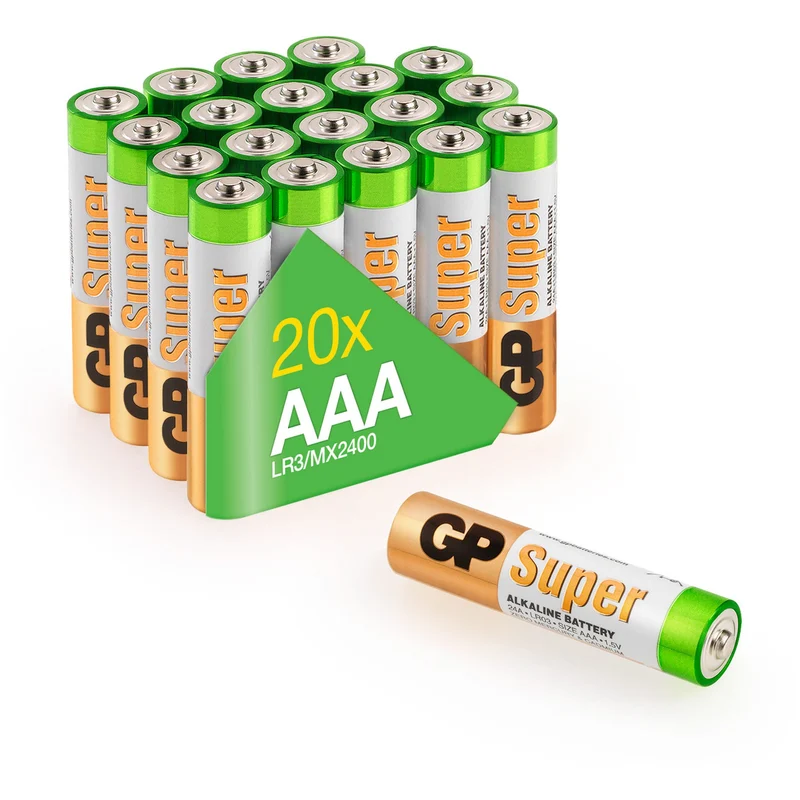 GP Batteries AAA Micro Batterie GP Alkaline Super 1,5V 20 Stück