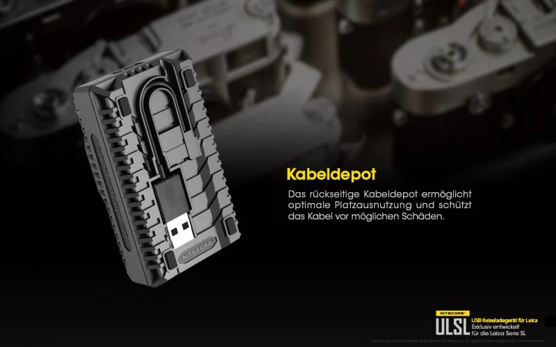 Nitecore ULSL USB-Ladegerät für Leica Cameras