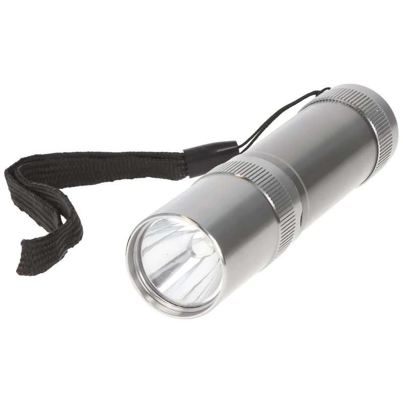 Xcell LED-Taschenlampe Basic 1 Watt LED, edles Aluminiumgehäuse, farblich sortiert, inklusive Batterien