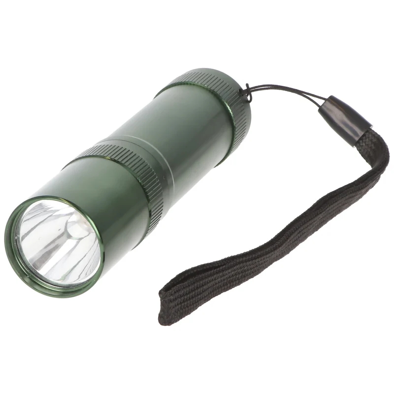 Xcell LED-Taschenlampe Basic 1 Watt LED, edles Aluminiumgehäuse, farblich sortiert, inklusive Batterien