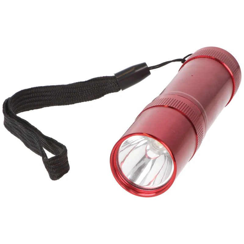 Xcell LED-Taschenlampe Basic 1 Watt LED, edles Aluminiumgehäuse, farblich sortiert, inklusive Batterien