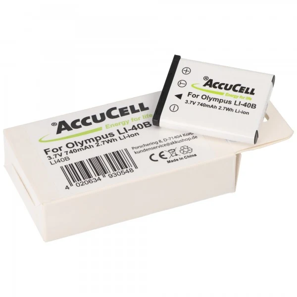 AccuCell Akku passend für Kodak M873, Akku passend für Leica Sofort Kamera, Akkutyp BP-DC17