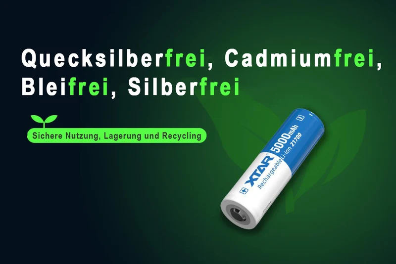XTAR 21700-HP 25A 5000mAh 3,6V - 3,7V Li-Ion-Akku elektronisch geschützt