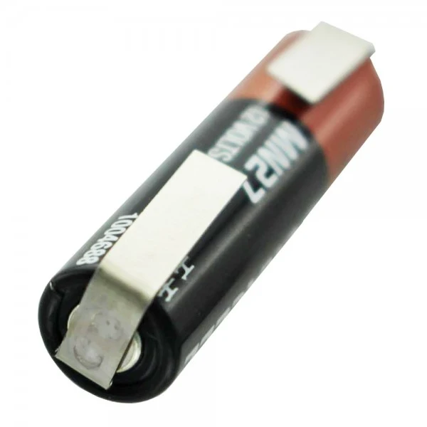 Duracell MN27 Batterie 12 Volt Spannung, mit Lötfahnen in U-Form