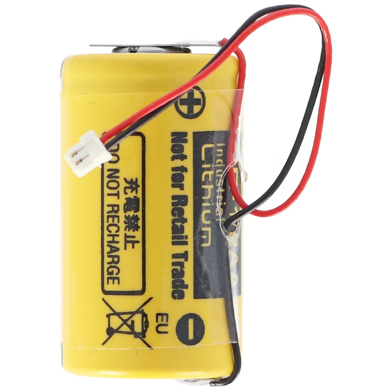 Panasonic Lithium Batterie 3 Volt passend für Winkhaus blueCompact Schließsystem 3 Volt Batterie mit Kabel und Stecker