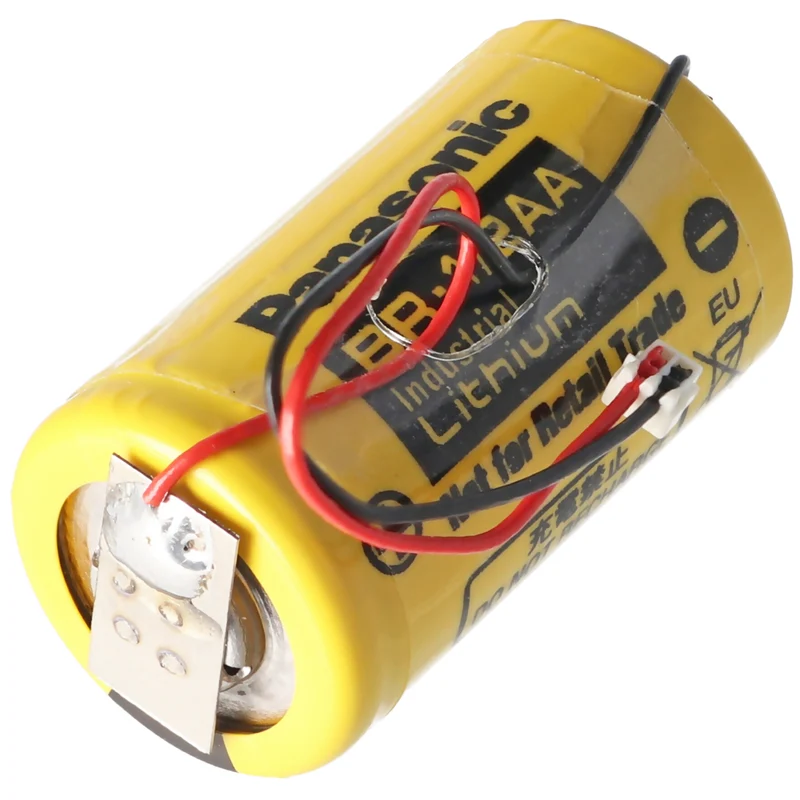 Panasonic Lithium Batterie 3 Volt passend für Winkhaus blueCompact Schließsystem 3 Volt Batterie mit Kabel und Stecker