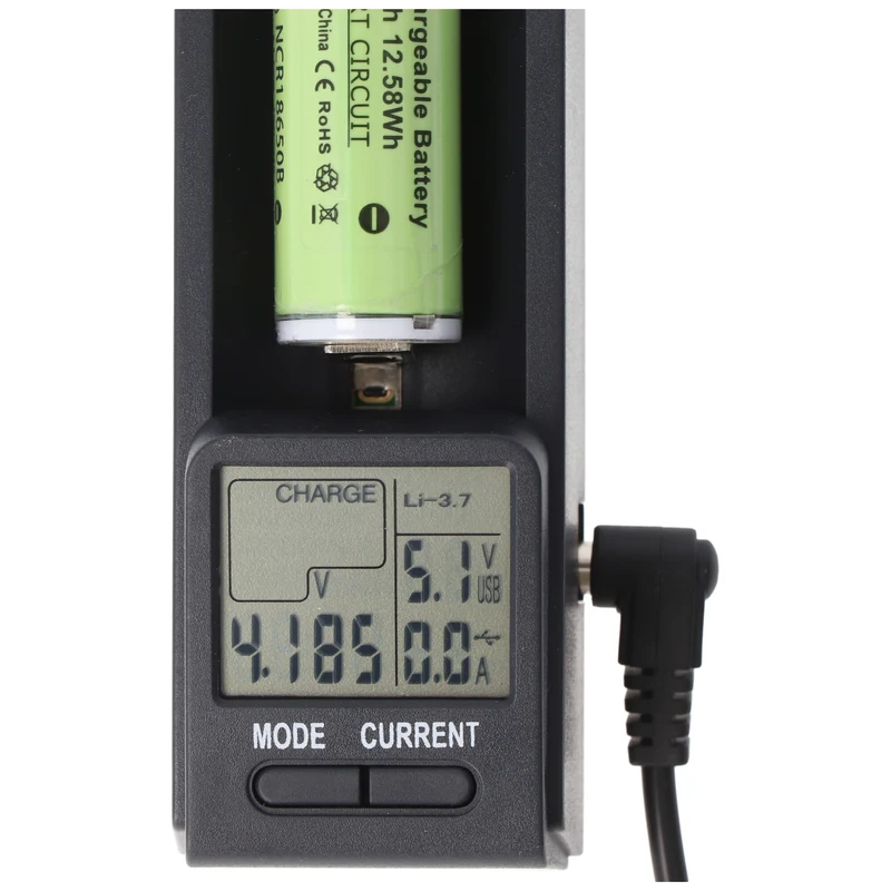 Opus 3.2V Schnell-Ladegerät für IFR 3,2V Akkus und 3,6-3,7V mit Entladefunktion