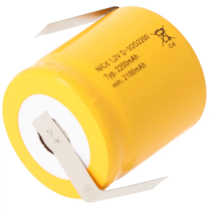 AccuCell Saft VRE 1/2 D NiCd Akku Mono 1/2 mit Lötfahne in Z-Form